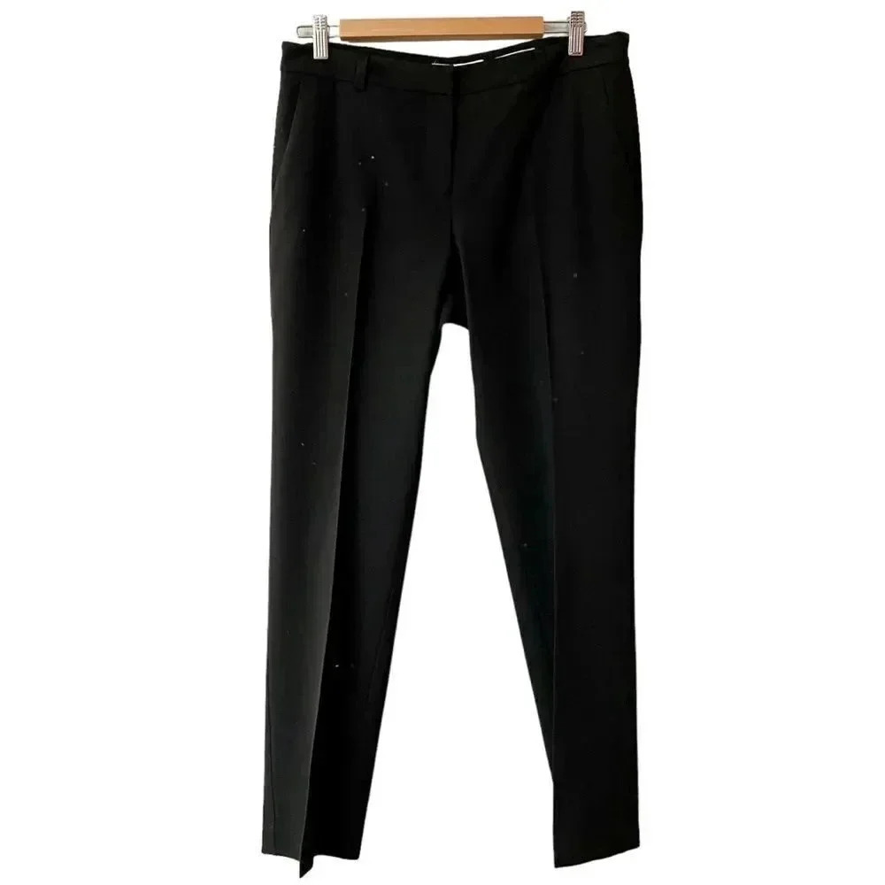 Michael Kors Black Wellesley Ankle Pants Straight Leg 8